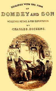 Dombey & Son af Charles Dickens. Titel side af Hablot Knight Browne