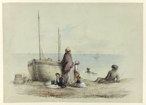 Familie på stranden af Hablot Knight Browne
