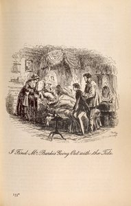 I Find Mr Barkis Going Out with the Tide, fra David Copperfield af Charles Dickens (1812-70) af Hablot Knight Browne