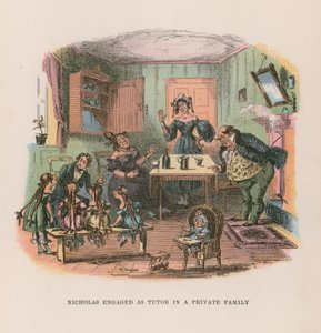 Illustration til Nicholas Nickleby af Hablot Knight Browne