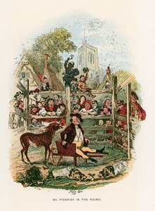 Illustration til Pickwick Papers af Hablot Knight Browne