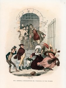 Illustration til Pickwick Papers af Hablot Knight Browne