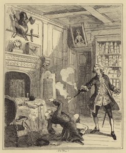 Lord Ferrers skyder sin steward af Hablot Knight Browne