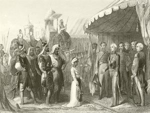 Indsendelse af Maharajah Dhuleep Singh til Sir Henry Hardinge af Hablot Knight Browne