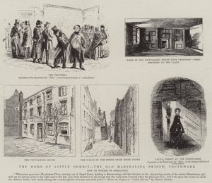 Lille Dorrits hjem, det gamle Marshalsea-fængsel, Southwark af Hablot Knight Browne