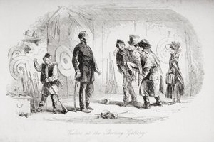 Besøgende på Shooting Gallery, illustration fra 