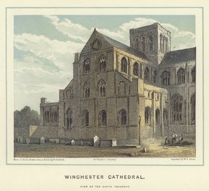 Winchester Cathedral, udsigt over det nordlige tværskib af Hablot Knight Browne