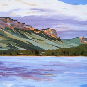 Indkommende regn, Haviland Lake, ca. 2024 (olie på lærred)