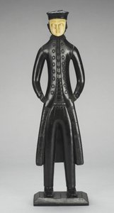 Sea Captain Figure, Queen Charlotte Islands, British Columbia, ca. 1840 (argillit og elfenben) af Haida