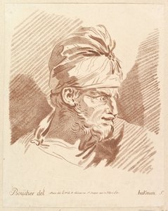 Hoved af en mand iført turban, midten til slutningen af det 18. århundrede. af Hakman