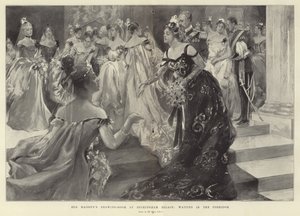 Hendes Majestæts dagligstue på Buckingham Palace (kobberstik) af Hal Hurst