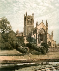 Worcester Cathedral, Worcestershire, c1870