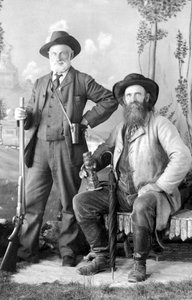 Richard Maynard og kaptajn Newton H. Chittenden, ca. 1875 (bw-foto)