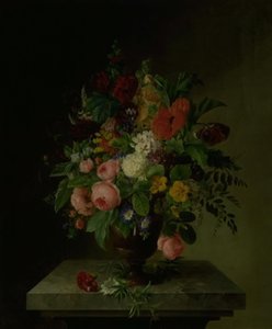 En vase med blomster af Hanne Hellesen