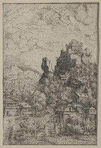 Landskab med et slot, 1553.