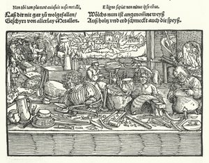 Kobbersmeden (gravering) af Hans (after) Burgkmair