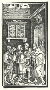 Træsnit fra De Remediis Utriusque Fortunae (Remedies for Fortune Fair and Foul) af Petrarch (gravering) af Hans (after) Burgkmair