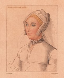 Catherine Brandon, hertuginde af Suffolk., 1812 (gravering) af Hans (after) Holbein the Younger