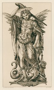 Sankt Michael (gravering) af Hans (after) Holbein the Younger