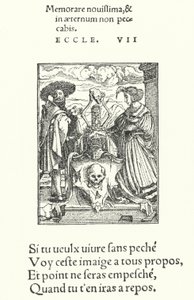 Dødens allegoriske skjold (gravering) af Hans (after) Holbein the Younger