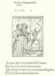 Bruden og brudgommen (gravering) af Hans (after) Holbein the Younger