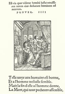 Kanoninden eller nonnen (gravering) af Hans (after) Holbein the Younger