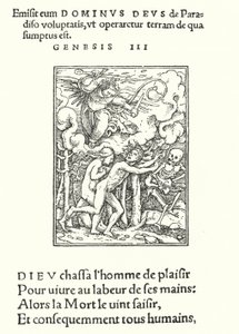 The Driving Forth from Eden (gravering) af Hans (after) Holbein the Younger