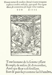 Moderen og det lille barn (gravering) af Hans (after) Holbein the Younger
