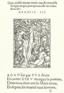 Fristelsen (gravering) af Hans (after) Holbein the Younger
