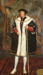 Thomas Howard, Third Duke of Norfolk, Wearing the Collar of the Garter (olie på lærred) af Hans (after) Holbein the Younger