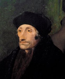 Portræt af Erasmus af Rotterdam, hollandsk humanist af Hans (attr. to) Holbein the Younger