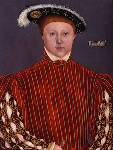 ""Portræt af Edward VI (1537-1553) Konge af England"" Maleri af kredsen af ​​Hans Holbein den yngre af Hans (circle of) Holbein the Younger