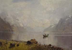 Fra Sognefjorden (olie på lærred)