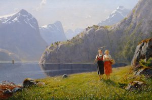Sommerdag ved Balestrand (olie på lærred)
