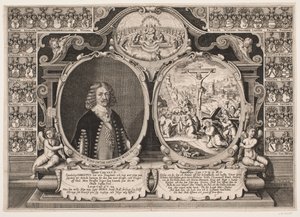 Niels Windet til Grundet og en fremstilling af Christus på korset