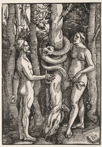 Adam og Eva, ca. 1514. af Hans Baldung