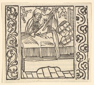 Caring for the Dead, illustration fra Speculum Passionis, 1507, 1507. af Hans Baldung