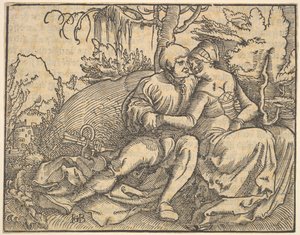 Det sjette af ti bud, fra tå-buddet. af Hans Baldung