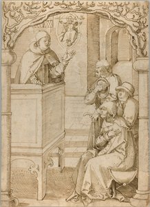En munk, der prædiker af Hans Baldung Grien