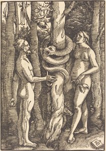 Adam og Eva med slange af Hans Baldung Grien