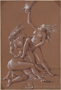 Nytårshilsen med tre hekse, 1514 af Hans Baldung Grien