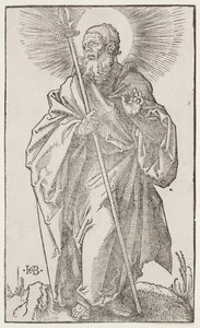 Sankt Thomas, fra "De store apostle", ca. 1519 (træsnit) af Hans Baldung Grien