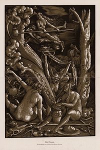 Heksenes sabbat (træsnit) af Hans Baldung Grien