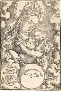 Jomfru og barn i skyerne af Hans Baldung Grien