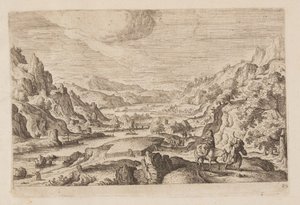 Planche 20, fra Landskaber med scener fra Det Gamle og Det Nye Testamente og Ovids Metamorfoser af Hans Bol
