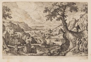 Planche 8, fra Landskaber med scener fra Det Gamle og Det Nye Testamente og Ovids Metamorfoser af Hans Bol