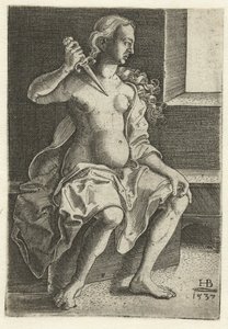 Lucretia stikker en kniv i brystet