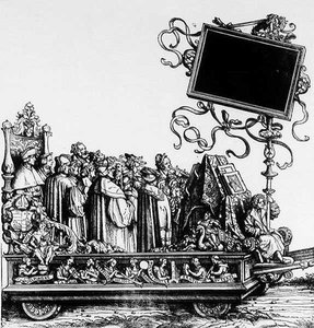 En scene fra Maximilans triumftog, ca. 1516-18 af Hans Burgkmair