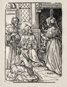 Kristus i Lazarus hus af Hans Burgkmair