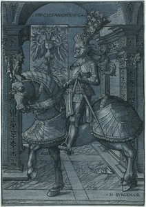Rytterportræt af kejser Maximilian, 1508. af Hans Burgkmair